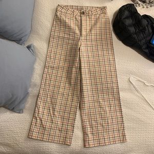Madewell Multicolored Checked Wide Leg Pants